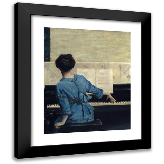 William Merritt Chase 12x14 Black Modern Framed Museum Art Print Titled - The Keynote (1915)