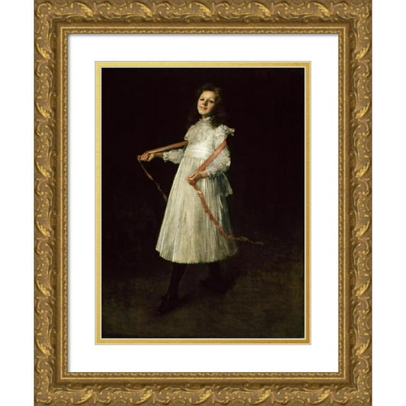 William Merritt Chase 14x18 Gold Ornate Wood Frame and Double Matted Museum Art Print Titled - Alice (1892)