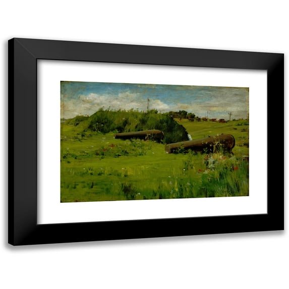 William Merritt Chase 18x13 Black Modern Framed Museum Art Print Titled - Peace, Fort Hamilton (C.1888)