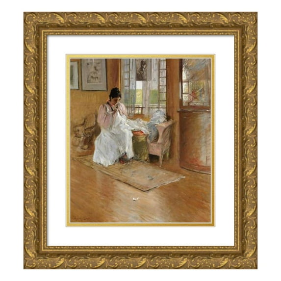 William Merritt Chase 20x22 Gold Ornate Framed and Double Matted Museum Art Print Titled - For the Little One (ca. 1896)