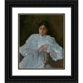 thumbnail image 1 of William Merritt Chase 20x23 Black Ornate Framed Double Matted Museum Art Print Titled: Girl in White (ca. 1890), 1 of 5