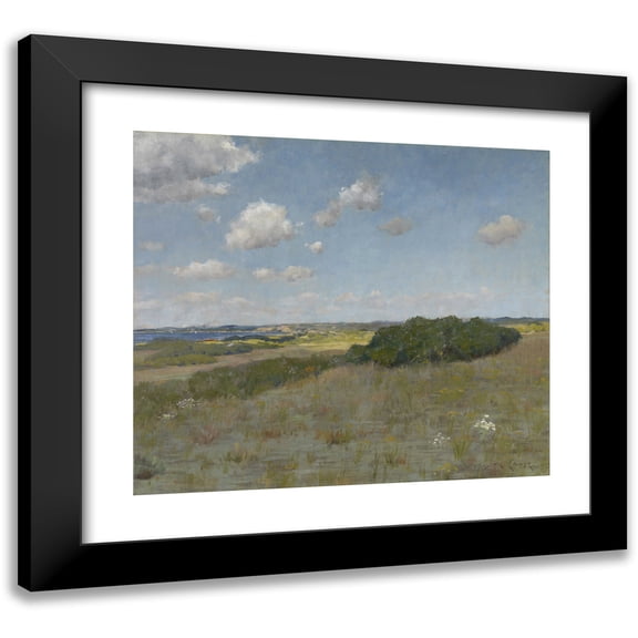 William Merritt Chase 22x20 Black Modern Framed Museum Art Print Titled - Sunlight and Shadow, Shinnecock Hills