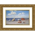 thumbnail image 1 of William Merritt Chase 24x16 Gold Ornate Framed and Double Matted Museum Art Print Titled - At the Seaside (ca. 1892), 1 of 4