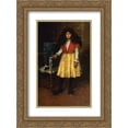 thumbnail image 1 of William Merritt Chase 2x Matted 18x24 Gold Ornate Framed Art Print 'Portrait of Erla Howell (Little Miss H.)', 1 of 2