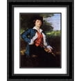 thumbnail image 1 of William Merritt Chase 2x Matted 20x24 Black Ornate Framed Art Print 'Miss L., aka Isabella Lathrop', 1 of 2