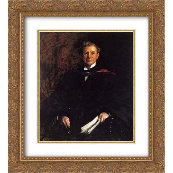 William Merritt Chase 2x Matted 20x24 Gold Ornate Framed Art Print 'Portrait of President William Waugh Smith'