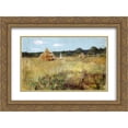 thumbnail image 1 of William Merritt Chase 2x Matted 24x18 Gold Ornate Framed Art Print 'Grain Field, Shinnecock Hills', 1 of 2