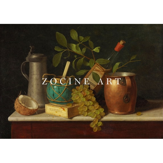 Grape Kitchen William Michael Harnett Poster, Just Dessert, Grape Still Life, Vintage ...