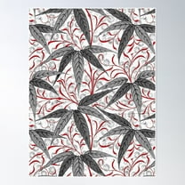 William Morris Bamboo Print, Gray And White Poster Wall Art, Modern Wall Decor For Living Room Bedroom, 8x12 UNFRAMED