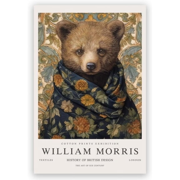 William Morris Bee Canvas Wall Art Prints Nature-Inspired Botanical Flower Posters Vintage Bumble Bee Animal Wall Decor for Office Living Room Bedroom Decor Aesthetic Unframed