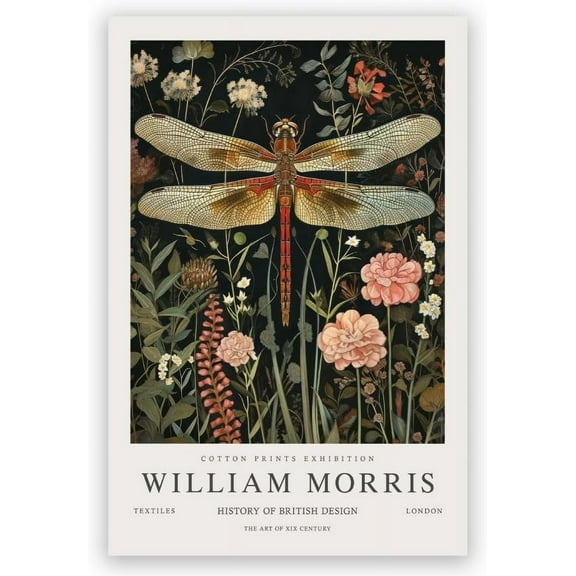 William Morris Bee Canvas Wall Art Prints Nature-Inspired Botanical Flower Posters Vintage Bumble Bee Animal Wall Decor for Office Living Room Bedroom Decor Aesthetic Unframed