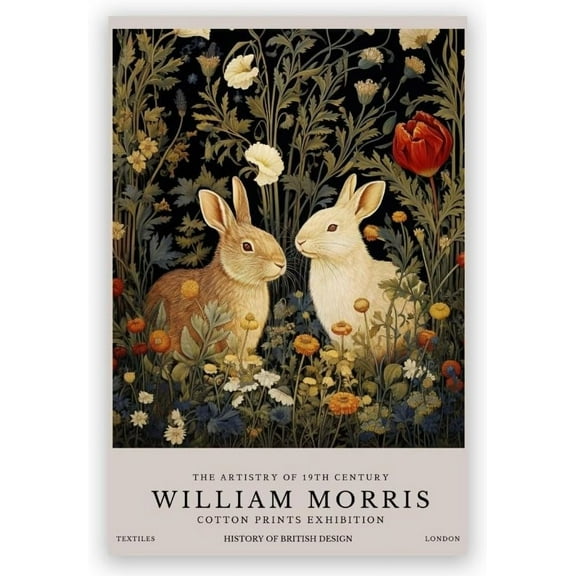 William Morris Bee Canvas Wall Art Prints Nature-Inspired Botanical Flower Posters Vintage Bumble Bee Animal Wall Decor for Office Living Room Bedroom Decor Aesthetic Unframed