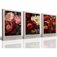 thumbnail image 1 of William Morris Blue Peony Postes Canvas Wall Art Prints Aesthetic Set of 3 Vintage Floral Wall Decor Exhibition Flower Market Pictures Paintings Art Decor with Wooden Frame, 1 of 7