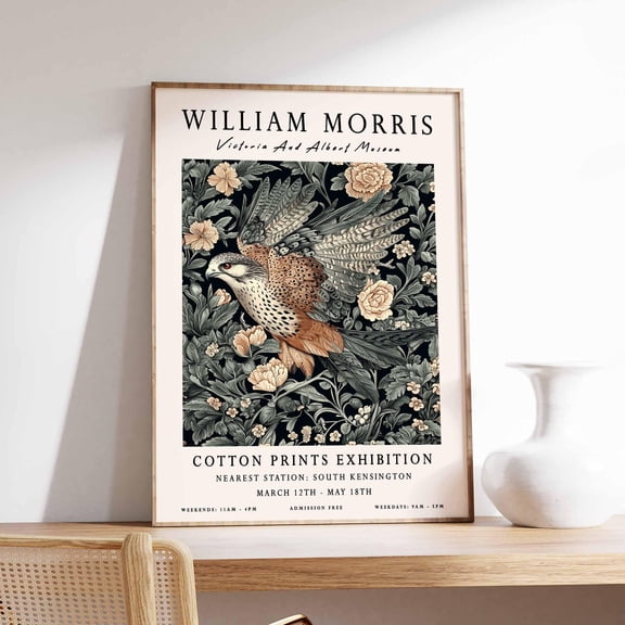 William Morris Eagle Art Print Botanical Floral Decor