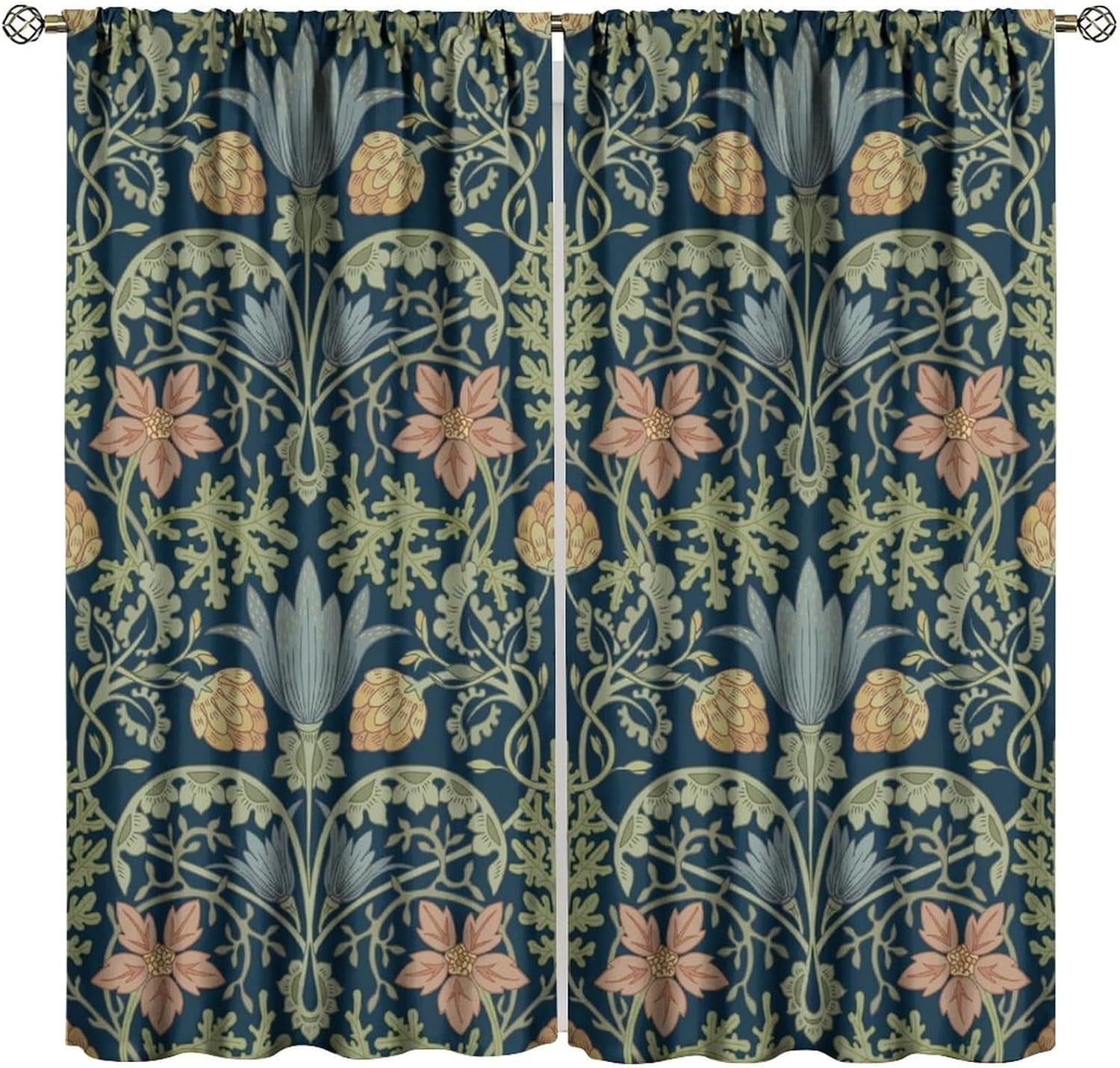 Morris Curtains Floral Window Drapes Home