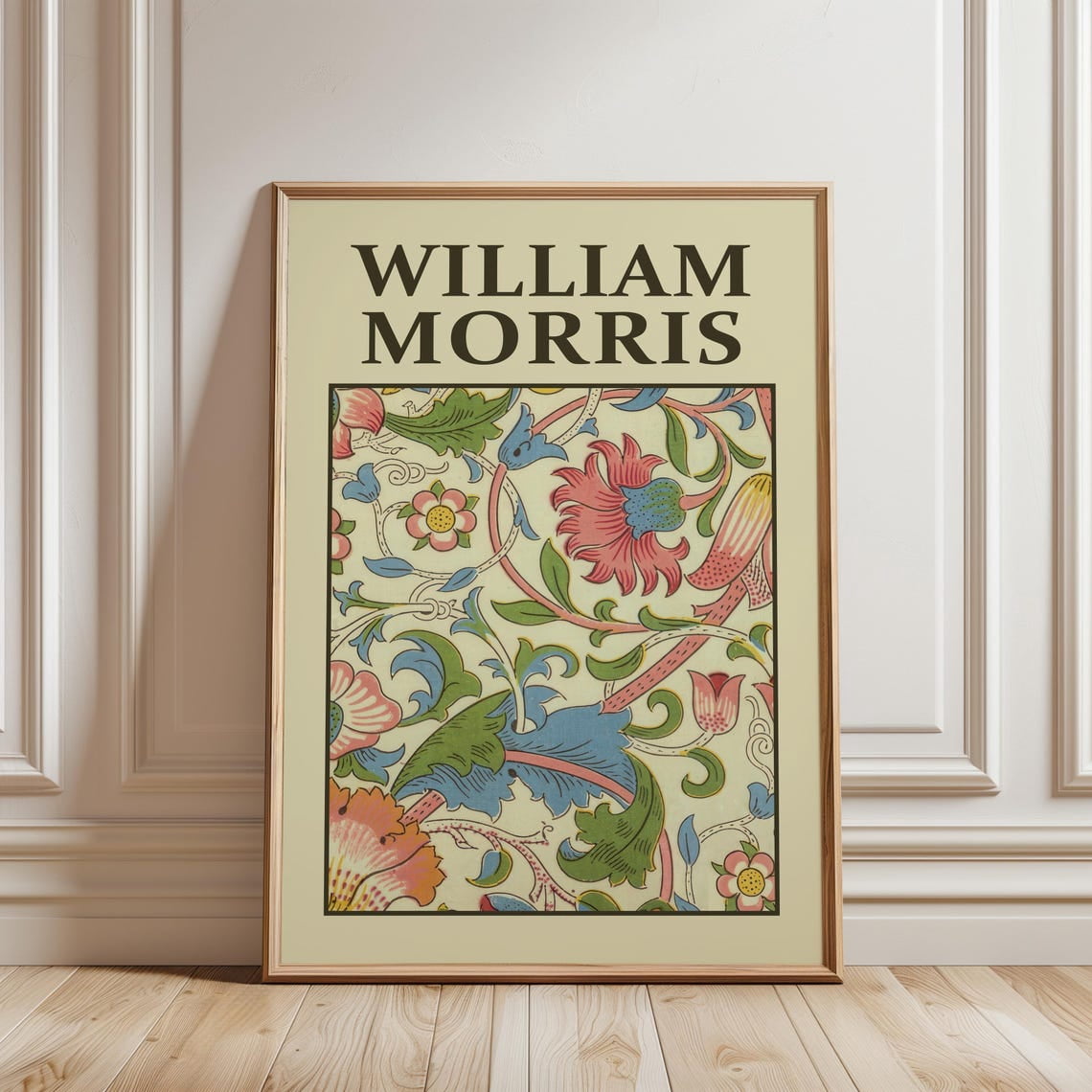 William Morris Floral Crafts Botanical Pattern Vintage Textile Version ...