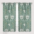 thumbnail image 1 of William Morris Floral Curtains, Watercolor Vintage Flower Art Style Room Windows Treatments for Bedroom Living Room, Boho Chic Green Floral Printed Drapes 2 Panel Sets,52x84 Inch, 1 of 6