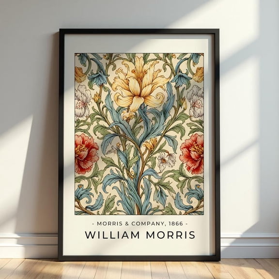 William Morris Floral Poster Vintage Botanical Wall Arts And Crafts Print Elegant Cottagecore Print Decor