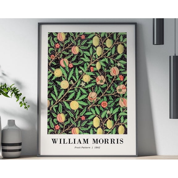 William Morris Fruit Pattern 1862 Poster Print Wall Decor Fruit Pattern Floral Art Botanical Nature Vintage Wall Art Modern Wall Decor Art