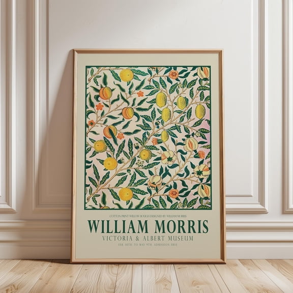 William Morris Fruit Pattern Arts Crafts Botanical Victoria Albert Museum, Unframed Poster