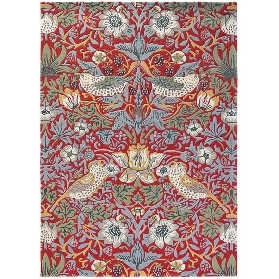 Avyay Rugs Traditional Nature & Floral Tufted Red Botanical Pattern Area Rugs, 3'0" x 5'0"