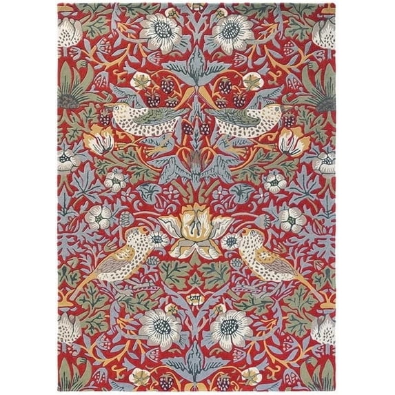 Avyay Rugs Traditional Garden-Inspired Floral Tufted Red Botanical Pattern Area Rugs, 4'0" x 6'0"