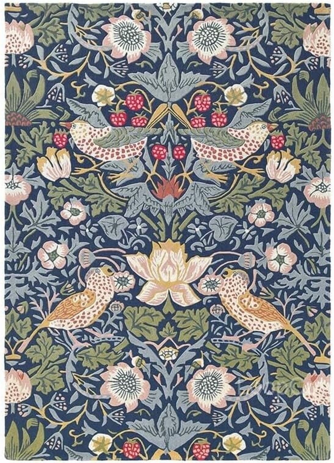 AVYAY RUGS Traditional Tufted Blue Botanical Pattern Area Rugs, 7’0 ...