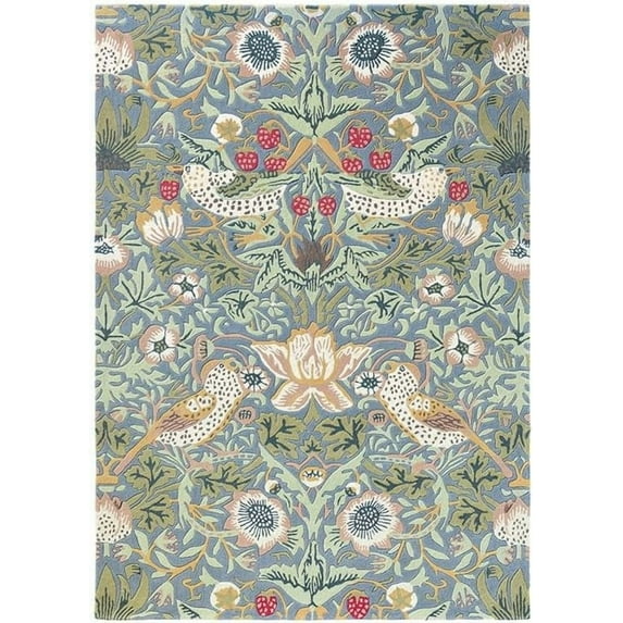 William Morris Handmade Garden-Inspired Floral & Botanical Wool Area Rug | Avyay Rugs - 8 x 10