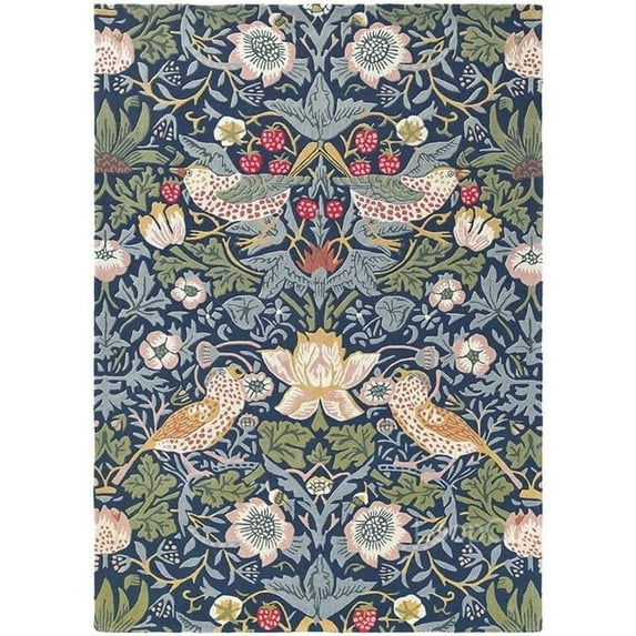 William Morris Handmade Garden-Inspired Floral & Botanical Wool Area Rug | Avyay Rugs - 8 x 10