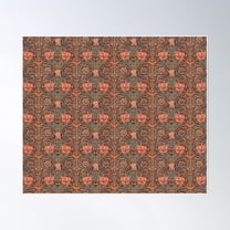 William Morris Honeysuckle And Tulip 1876 Deep Pink Poster Wall Art, Modern Wall Decor For Living Room Bedroom, 12x18 UNFRAMED