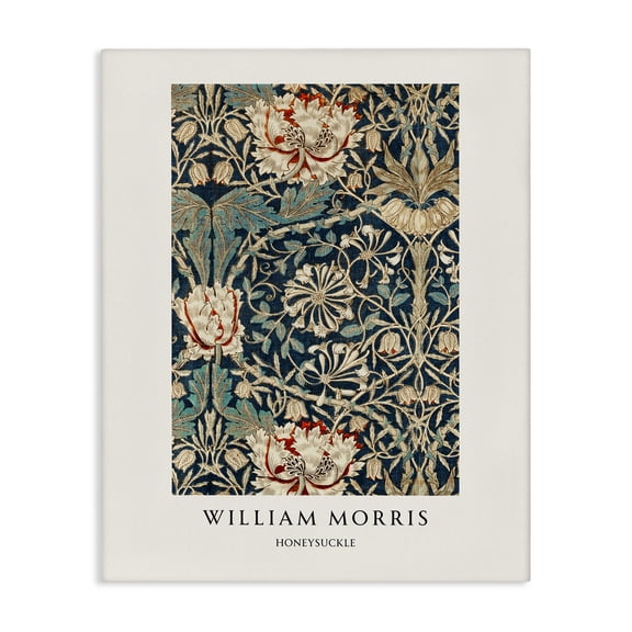 Stupell Industries William Morris Honeysuckle Pattern Canvas Wall Art, design by Vintage Hustle, 40 x 30