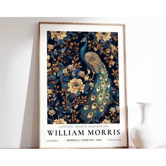 William Morris Peacock wall art Print William Morris Poster Poster Country Floral Kew Gard