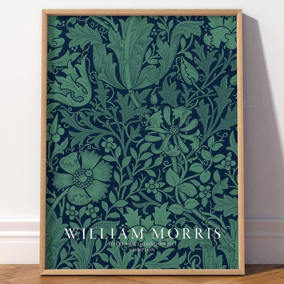 William Morris Poster Green Flower Print Leaf Print Leaves Wall Art Botanical Print Abstract Green Art Morris Flower 53C