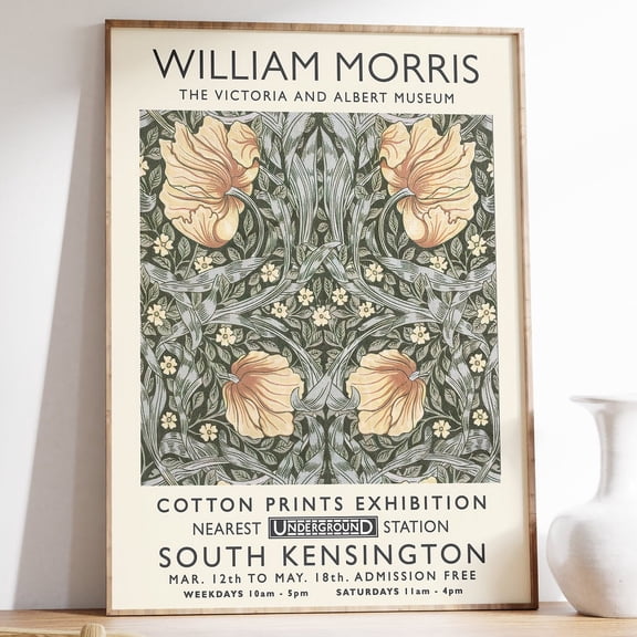 William Morris Poster, Medway Pattern, William Morris Print, Vintage Poster, Floral Art Print, Wall Art Decor, Gift UNFRAMED PAPER POSTER, Home Decor, Vintage Gift, Living Room Dercor
