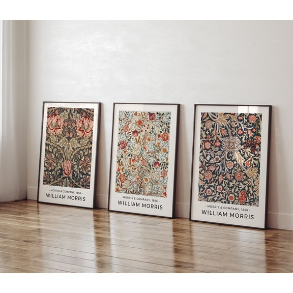 William Morris Posters William Morris Print William Morris Art Vintage Poster Floral Print William Morris Wall Home Decor Set 3
