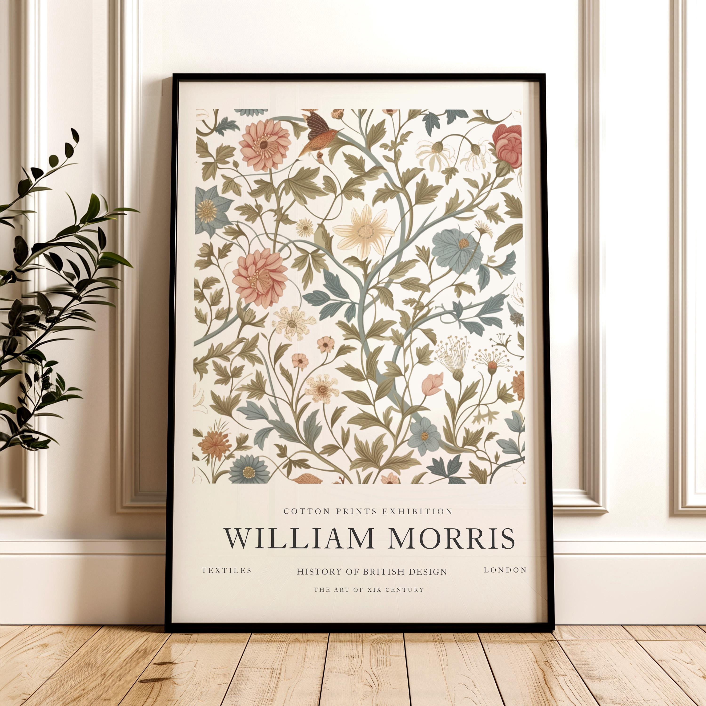 William Morris Print Floral Pattern Or Vertical Poster Home Decor ...