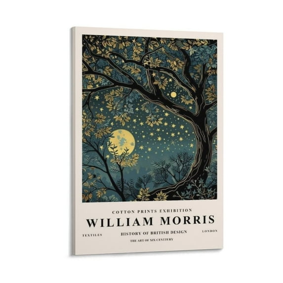 William Morris Print Painting (14) Canvas Poster Wall Art Picture Prints Hanging Photo Gift Decor Home Posters Artworks 16x24inch(40x60cm)