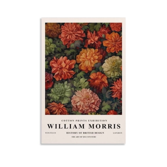 William Morris Print Painting (71) Room Aesthetic Poster Print Art Wall Painting Canvas Posters Gifts Modern Bedroom Decor 16x24inch(40x60cm)