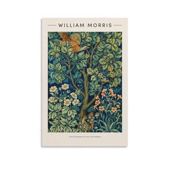 William Morris Print Painting (87) Canvas Wall Art Prints Poster Gifts Photo Picture Painting Posters Room Decor Home Decorative 24x36inch(60x90cm)