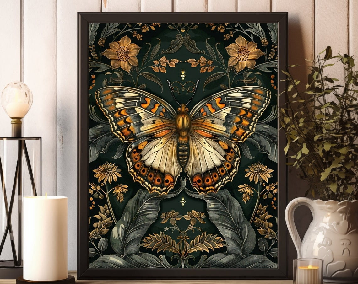 William Morris Print, William Morris Exhibition Print, Dark William ...