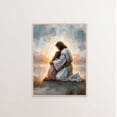 thumbnail image 1 of A New Day, Christ With Girl, Christ Portrait Painting, Bible Painting, Good Shepherd Art, Christ With Children Wall Art, Modern Wall Decor, 8x12 UNFRAMED, 1 of 2