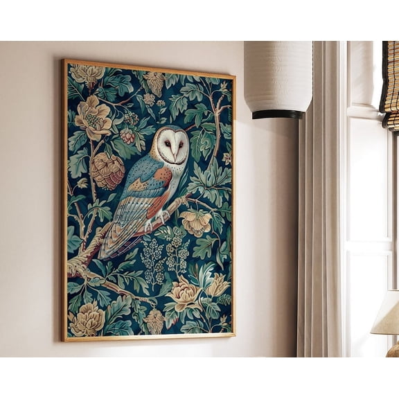 William Morris Print William Morris Poster Kew Gardens Print London Print William Morris Poster Vintage Wall Art Owl Wall Art Modern Wall Decor
