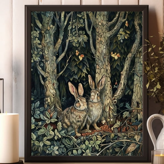 William Morris Prints William Morris Print William Morris Hare Poster Vintage Wall Art s Art Dark Forest Hare Poster