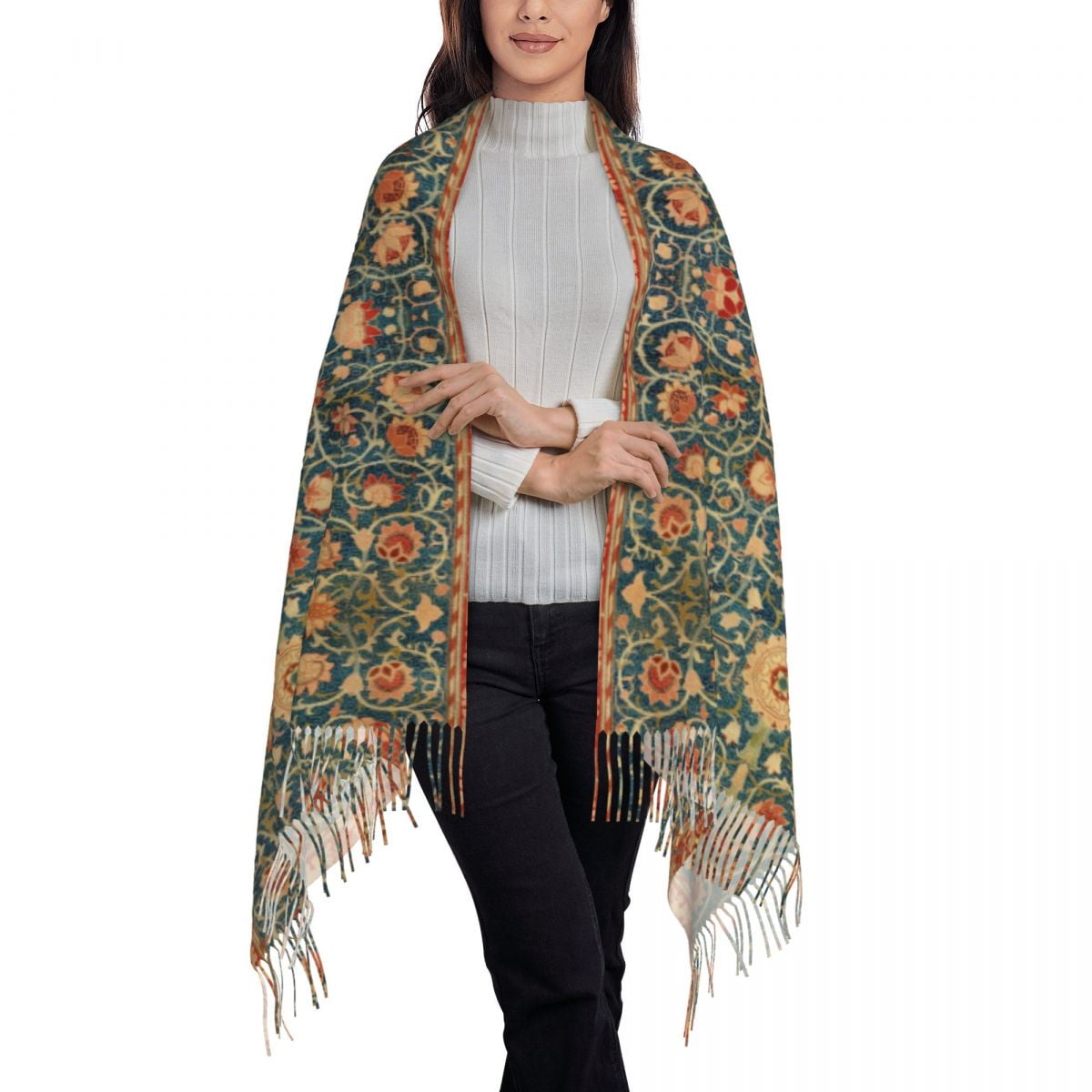 William Morris Scarf Women Fashion Winter Shawl Wraps Floral Textile ...