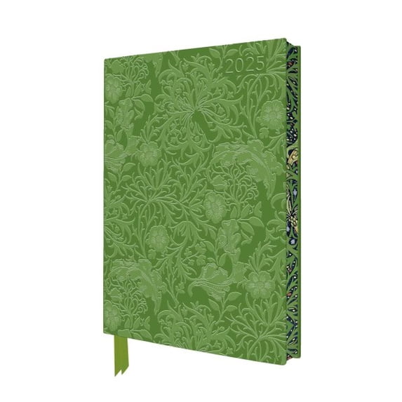 Pre-Owned William Morris: Seaweed 2025 Artisan Art Vegan Leather Diary Planner - Page to View with Notes (Diary)