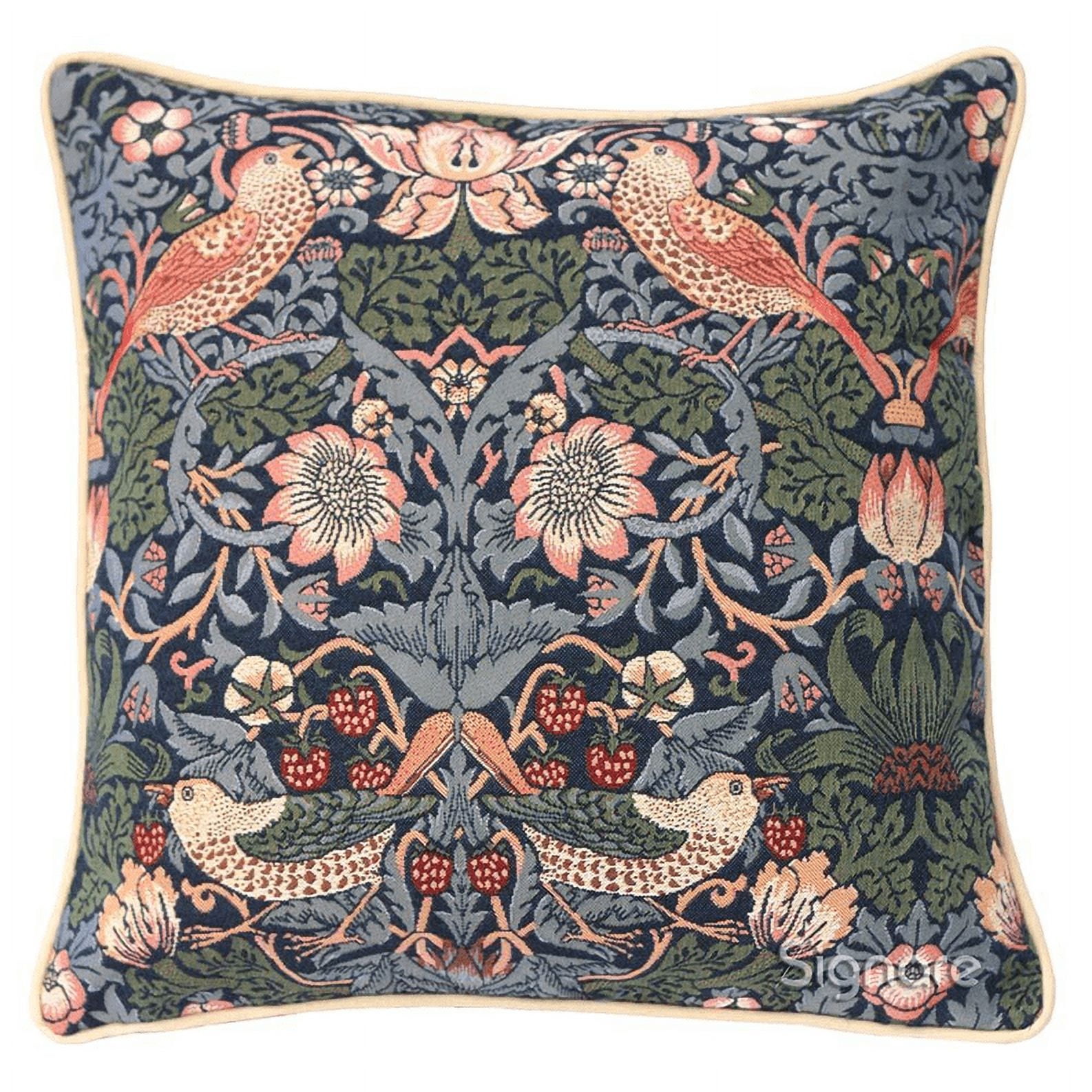 William Morris Strawberry Thief Blue Tapestry Euro Pillowcase