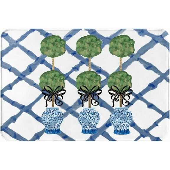 William Morris Strawberry Thief Floral Bath Mat, Bathroom Rug, Washable Microfiber Soft Doormats Shower Mat, Home Decor Non-Slip Super Absorbent