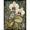 thumbnail image 1 of William Morris Style White and Purple Orchid Unframed Wall Art Print Poster Home Decor Premium, 1 of 3
