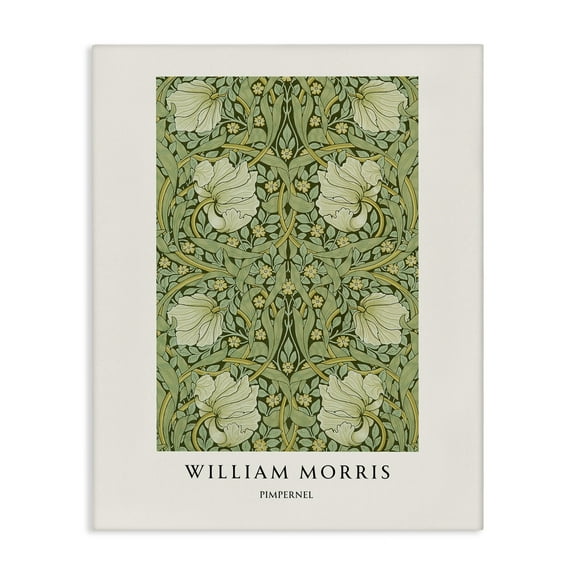 Stupell Industries William Morris Symmetrical Pimpernel Canvas Wall Art, design by Vintage Hustle, 48 x 36