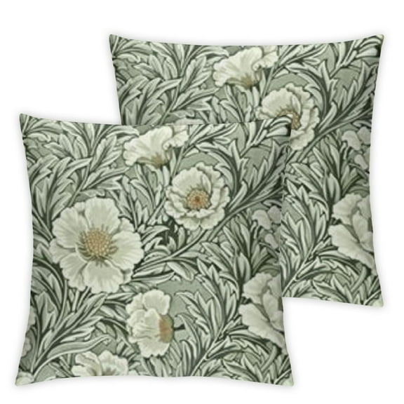 William Morris Throw Pillow Covers Jasmine Marigold Floral Pillow Cases Square Decorative  Cushion Covers for Sofa Couch Office